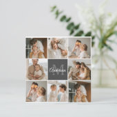 家族モダンのコラージュ写真とギフトパーソナライズされた (スタンド正面)