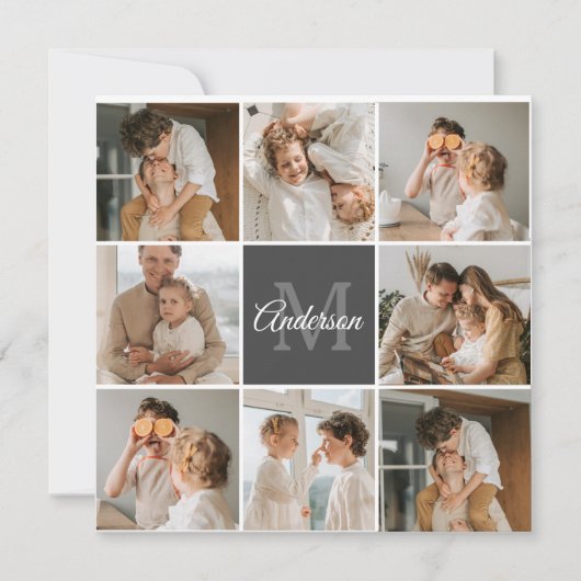 家族モダンのコラージュ写真とギフトパーソナライズされた (正面)