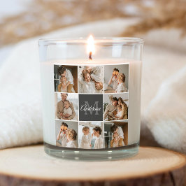 家族モダンのコラージュ写真とギフトパーソナライズされた スクエアシール