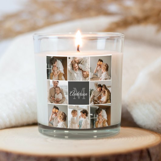 家族モダンのコラージュ写真とギフトパーソナライズされた スクエアシール