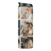 家族モダンのコラージュ写真とギフトパーソナライズされた タンブラー (回転右)