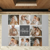 家族モダンのコラージュ写真とギフトパーソナライズされた ドアマット