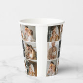 家族モダンのコラージュ写真とギフトパーソナライズされた 紙コップ (右)