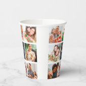 家族モダンのコラージュ写真とギフトパーソナライズされた 紙コップ (左)