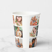 家族モダンのコラージュ写真とギフトパーソナライズされた 紙コップ (右)
