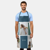 家族モダンのコラージュ写真 |愛ここに住む エプロン (着用した状態)