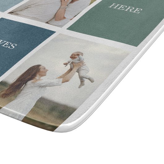 家族モダンのコラージュ写真 |愛ここに住む カッティングボード (角)