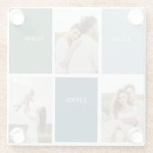 家族モダンのコラージュ写真 |愛ここに住む ガラスコースター (裏面)