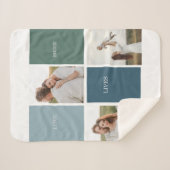 家族モダンのコラージュ写真 |愛ここに住む シェルパブランケット (正面(横))