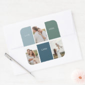 家族モダンのコラージュ写真 |愛ここに住む スクエアシール (封筒)