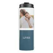 家族モダンのコラージュ写真 |愛ここに住む タンブラー (正面)