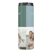 家族モダンのコラージュ写真 |愛ここに住む タンブラー (裏面)