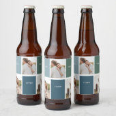 家族モダンのコラージュ写真 |愛ここに住む ビールラベル (ボトル)