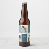 家族モダンのコラージュ写真 |愛ここに住む ビールラベル (正面)