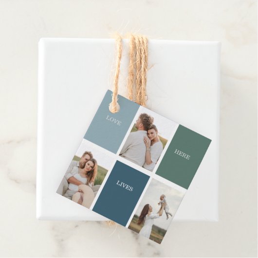 家族モダンのコラージュ写真 |愛ここに住む フェイバータグ (インサイチュ)