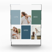 家族モダンのコラージュ写真 |愛ここに住む フォトブロック (正面)