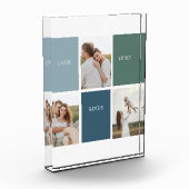 家族モダンのコラージュ写真 |愛ここに住む フォトブロック (左)