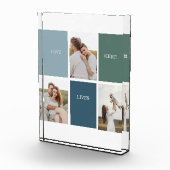 家族モダンのコラージュ写真 |愛ここに住む フォトブロック (右)