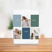 家族モダンのコラージュ写真 |愛ここに住む フォトブロック