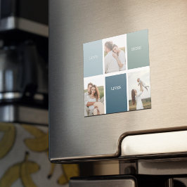 家族モダンのコラージュ写真 |愛ここに住む マグネット