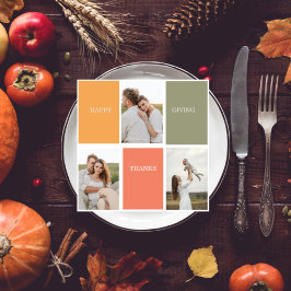 家族モダンのコラージュ写真 | Happy Thanksgiving