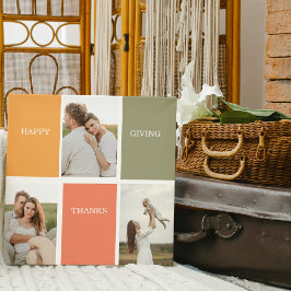 家族モダンのコラージュ写真 | Happy Thanksgiving キャンバスプリント