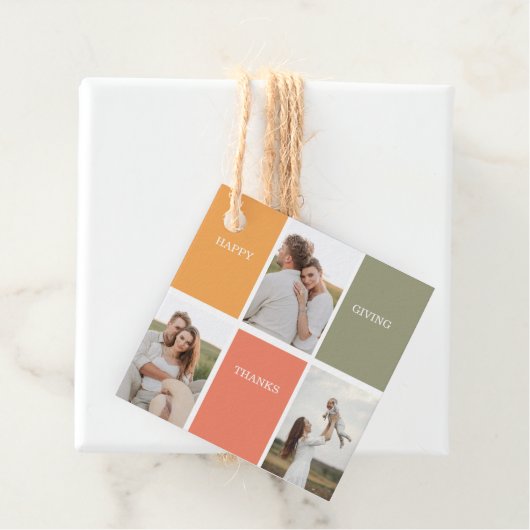 家族モダンのコラージュ写真 | Happy Thanksgiving フェイバータグ (インサイチュ)