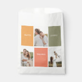 家族モダンのコラージュ写真 | Happy Thanksgiving フェイバーバッグ (正面)