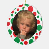 家族モダンの休日の写真 セラミックオーナメント (左)