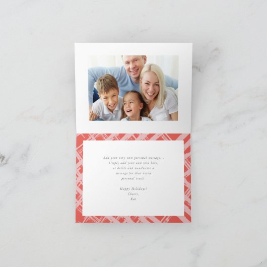 家族モダンの写真おもしろいお洒落がシーズン中 シーズンカード (内部)