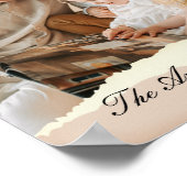 家族モダンの写真と名前パーソナライズされたギフト ポスター (角)