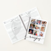 家族モダンの写真のコラージュレシピ ノートブック (内部)