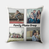 家族モダンの写真の枕 – "家族は全て クッション (正面)