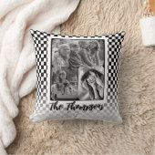 家族モダンの写真コラージュ クッション (ブランケット)