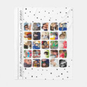 家族モダンの写真コラージュ フリースブランケット (正面)