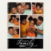 家族モダンの写真コラージュ プランナー手帳 (正面)