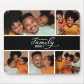 家族モダンの写真コラージュ マウスパッド (正面)