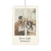 家族モダンの写真ドライブ安全私たちはあなたを愛している カーエアーフレッシュナー (正面)