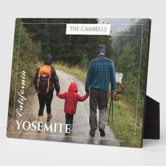 家族モダンの写真旅行記念ファイル フォトプラーク (側面)