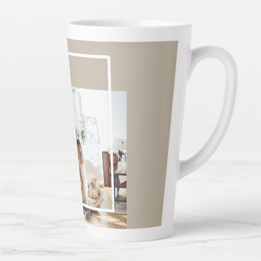 家族モダンの写真 |うれしメリー賛美い カフェラテマグ (右)