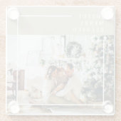 家族モダンの写真 |うれしメリー賛美い ガラスコースター (裏面)