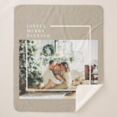 家族モダンの写真 |うれしメリー賛美い シェルパブランケット (正面)