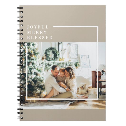 家族モダンの写真 |うれしメリー賛美い ノートブック (正面)