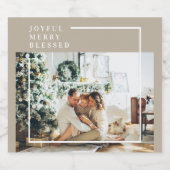 家族モダンの写真 |うれしメリー賛美い ビールラベル (シングルラベル)