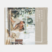 家族モダンの写真 |うれしメリー賛美い フリースブランケット (正面(横))