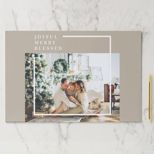 家族モダンの写真 |うれしメリー賛美い ペーパーパッド (インサイチュ)