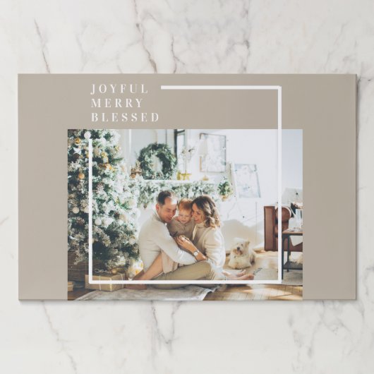 家族モダンの写真 |うれしメリー賛美い ペーパーパッド (正面)