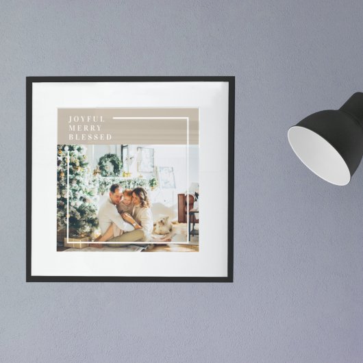 家族モダンの写真 |うれしメリー賛美い ポスター