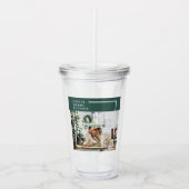 家族モダンの写真 |うれしメリー賛美い |緑 アクリルタンブラー (正面)