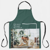 家族モダンの写真 |うれしメリー賛美い |緑 エプロン (正面)